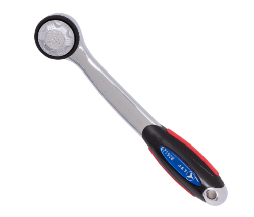 3/8 inch ratchet wrench with 72-tooth dual pawl mechanism, chrome-vanadium steel construction, and ergonomic grip handle
