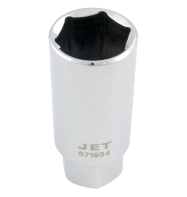 13/16 inch spark plug socket with 3/8 inch drive and rubber inserts for spark plug protection, chrome finish