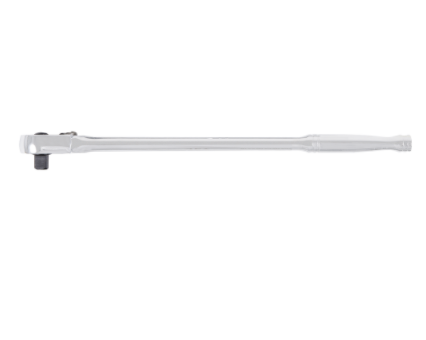 1/2" drive long ratchet made of high-quality chrome vanadium steel with improved smooth-tooth gear mechanism