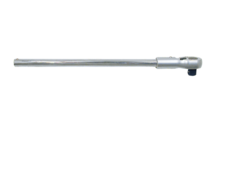 1-inch drive ratchet wrench with polished steel finish and comfortable grip for professional use