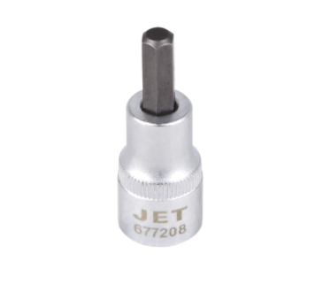 3/8 inch drive 2-inch long Jet hexagonal socket bit forged from chrome vanadium steel