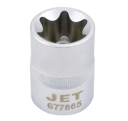 Jet external 1/2-inch drive TORX socket, chrome finish, model number 677865, industrial grade tool accessory