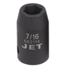 7/16 inch impact socket with 1/2 inch drive, high-strength chrome-molybdenum steel construction