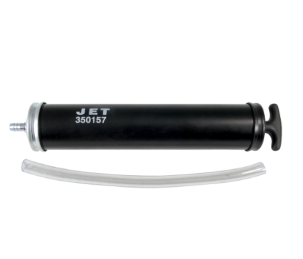 18oz ultra-robust steel syringe pump with suction, no priming, and flexible clear hose for fluid injection and extraction