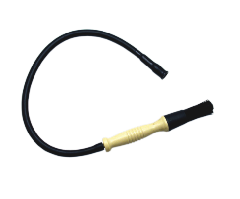 4-inch bristle cleaning brush with flexible hose, compatible with water-based and petroleum-based cleaners for parts washing