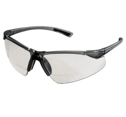 Safety glasses with clear virgin polycarbonate lenses, UV protection, ANSI Z87.1-2015 and CSA certified