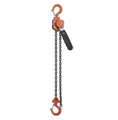 1/4 tonne lever hoist with 5-foot chain, lightweight design, ANSI B30.21 compliant with load brake system
