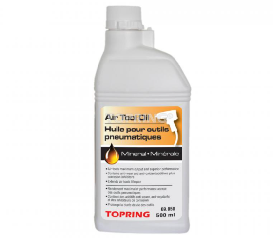 500ml mineral-based pneumatic tool oil with anti-wear, anti-oxidant additives for corrosion protection and extended tool life