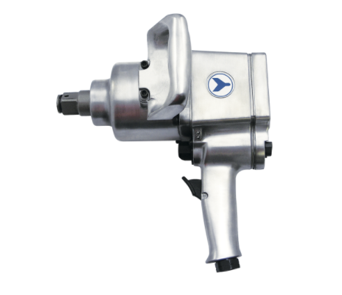1-inch impact wrench with powerful 1800 lb/ft torque, double hammer mechanism, designed for loosening stubborn nuts