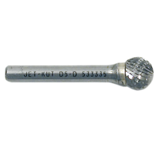 Spherical milling cutter for high-alloy steel, stainless steel, and heat-resistant cast parts with precision cutting edges