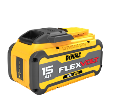 DeWalt FlexVolt 15Ah lithium-ion battery, 20V/60V, high capacity for extended cordless power tool use