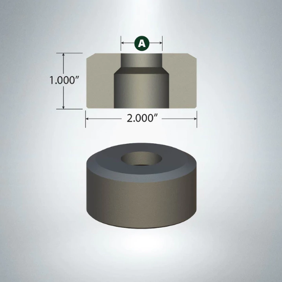 Cleveland Punch & Die Matrice/Die rond F59 with 2-inch diameter and 1-inch height for industrial punching applications