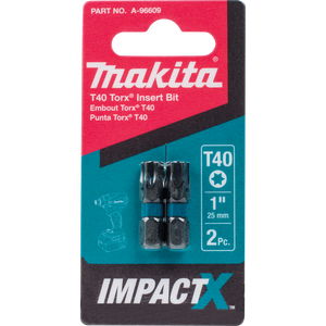 PACK OF 2 BIT T40 1'' LONG IMPACT MAKITA 