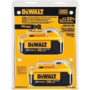 Dewalt - DCB204-2 - Ensemble de 2 batteries 20v. 4AH