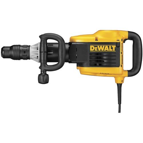 Yellow and black DEWALT SDS Max demolition hammer with 14A motor and dust-resistant airless mechanism design
