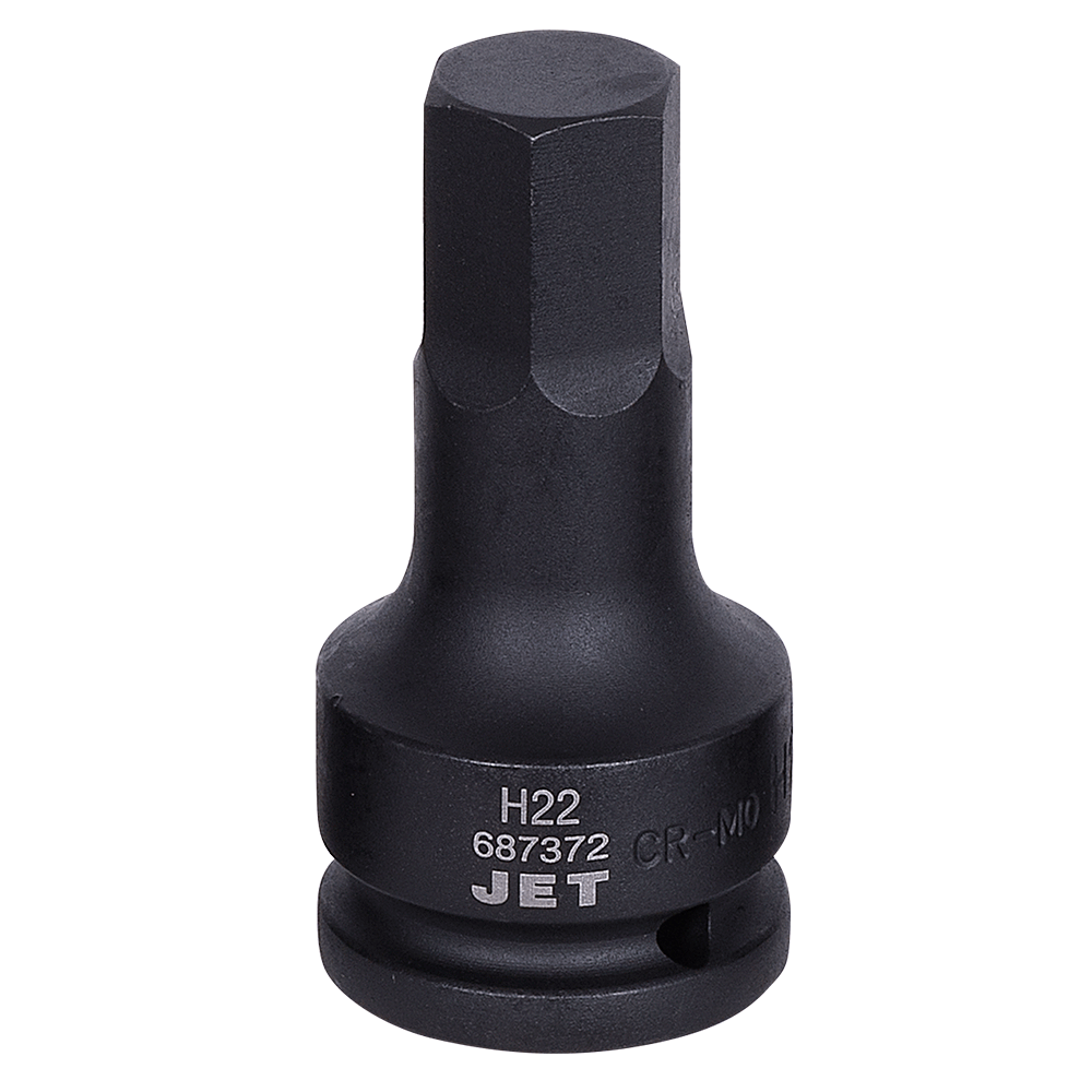 3/4" drive impact hex socket made of SNCM 8660 steel for 20% higher torque and torsion resistance