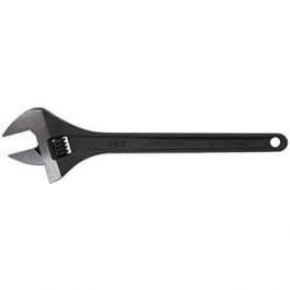 Black matte finished adjustable wrench made from chrome vanadium steel, designed for plating-free applications