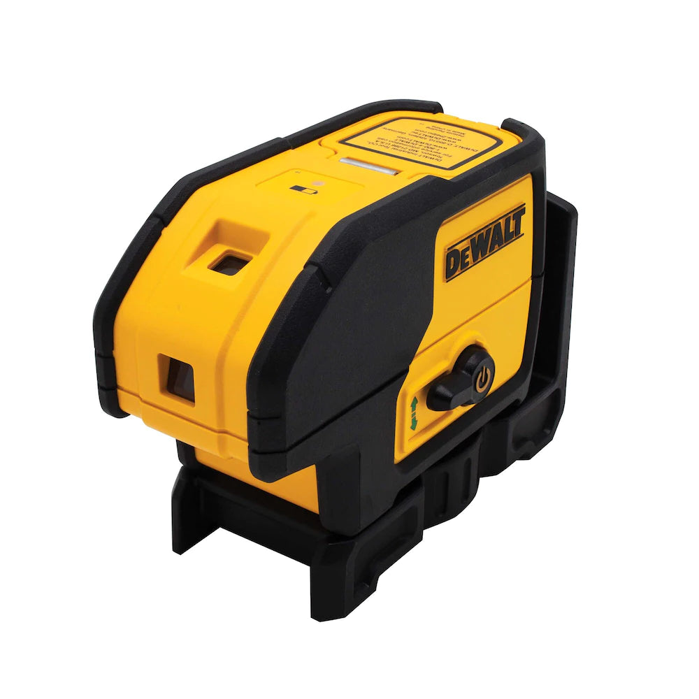 Yellow and black green beam laser level with three beams, single lever switch, and pendulum lock for construction use