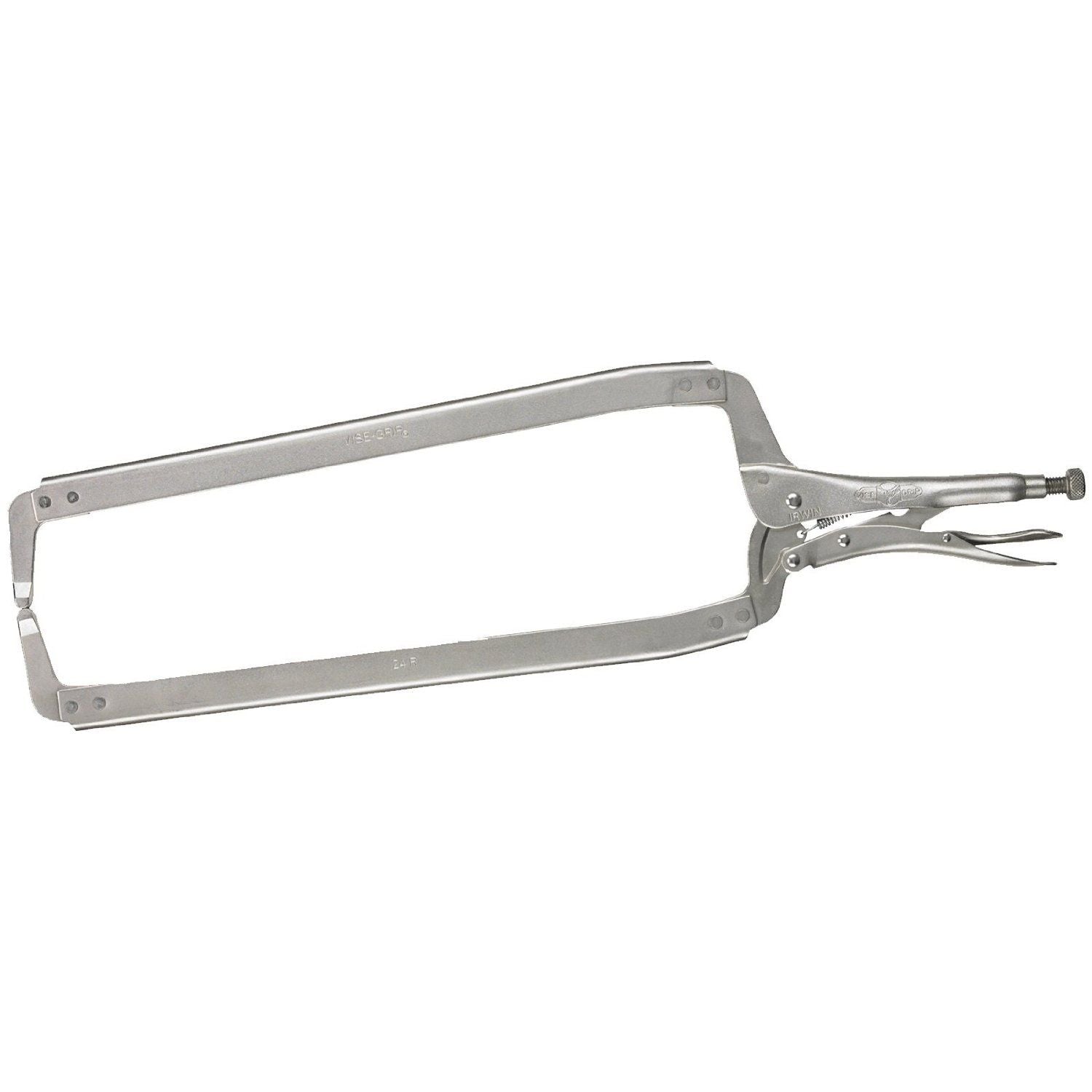 24-inch vise-grip clamp with wide jaw opening and adjustable screw for consistent pressure retention during repetitive tasks