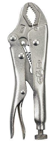 5CR locking pliers with self-tightening lower jaw, offering triple grip strength and adjustable screw for maximum torque control
