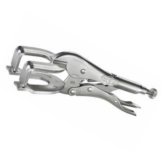9-inch U-jaw vise-grip locking pliers designed for welding and holding irregular-shaped objects with enhanced visibility and workspace